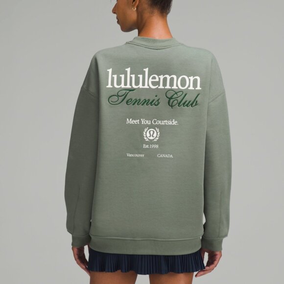 Lululemon Heavyweight Fleece Pullover *Tennis Club Sage Green Size 6 - Picture 3 of 6